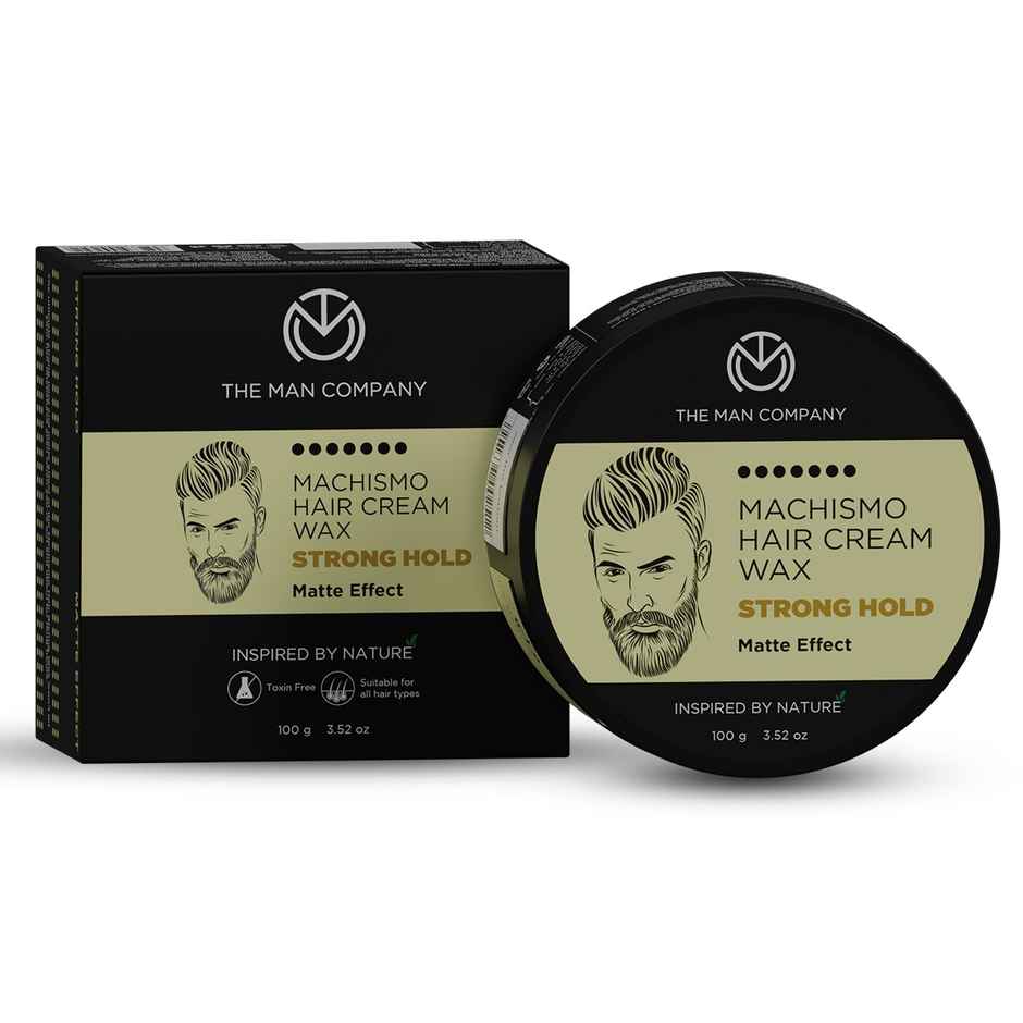 The Man Company Machismo hair cream Wax Stronghold Hair Wax for Men | Up-to 12 Hours Strong Hold | Enriched with Vitamin E & Almond Oil
