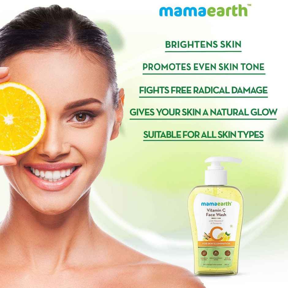 Mamaearth Vitamin C Face Wash with Vitamin C and Turmeric for Skin Illumination