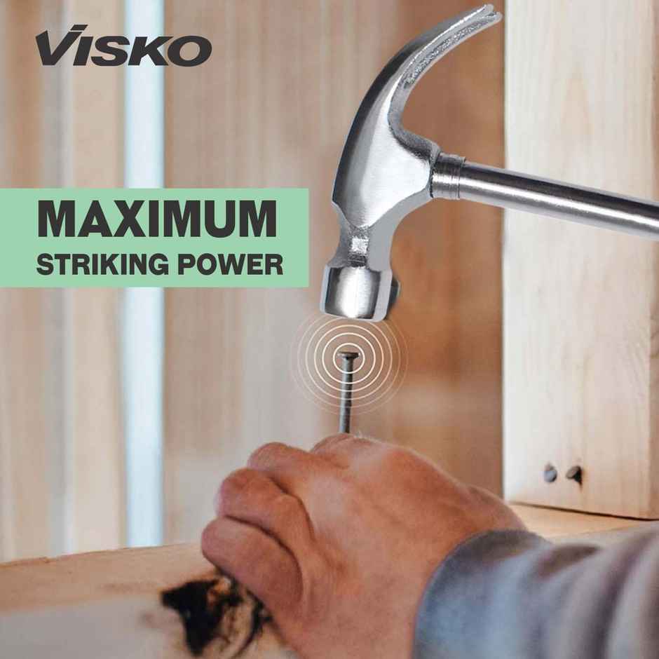 Visko Steel Shaft 12.7Cm Claw Hammer Curved Claw Hammer 0.6 Kg