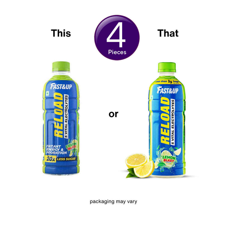 Fast&up Reload Low Sugar Energy Drink | Tasty Lemon Blast Combo