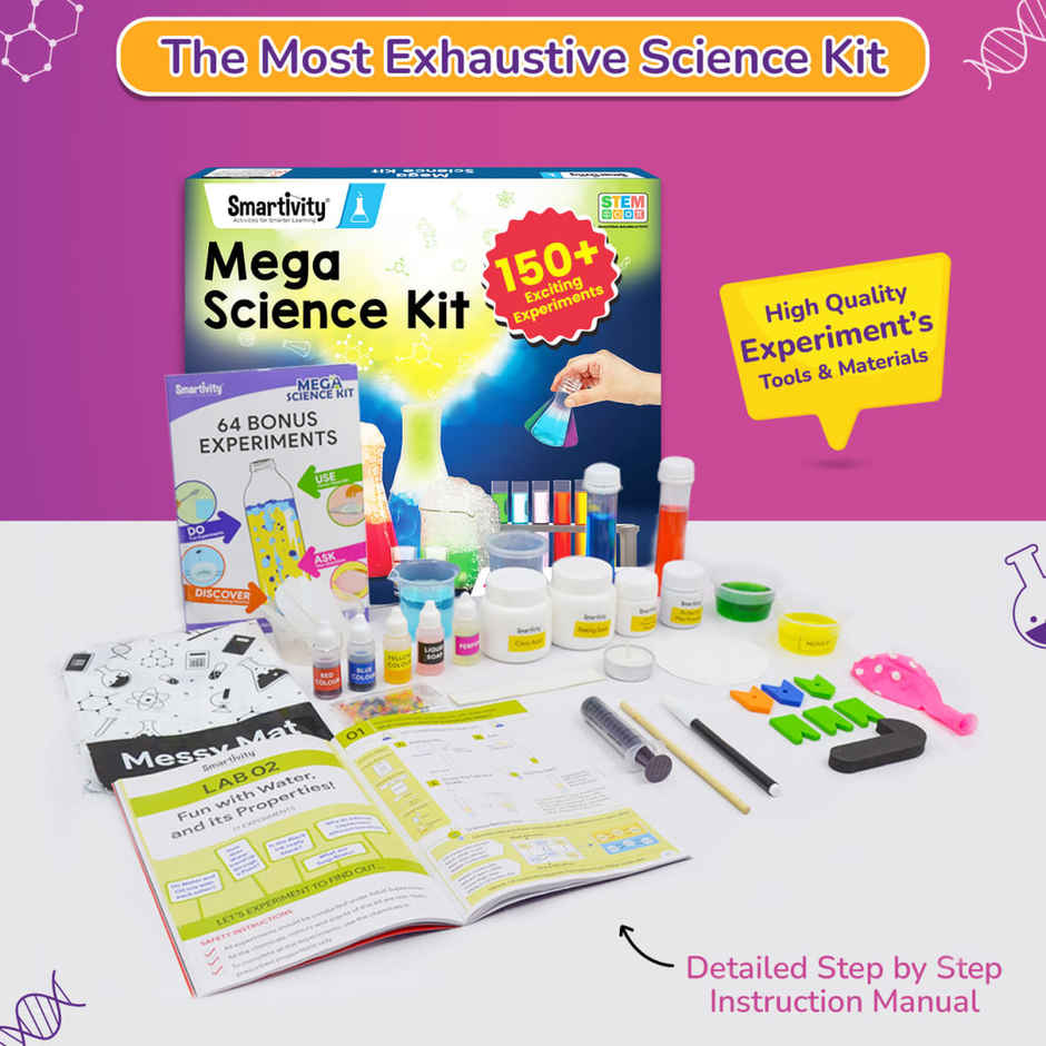 Smartivity 150+ Science Experiment Kit Science Kit for Kids 6 to 12 Years Old | Birthday Gifts Idea