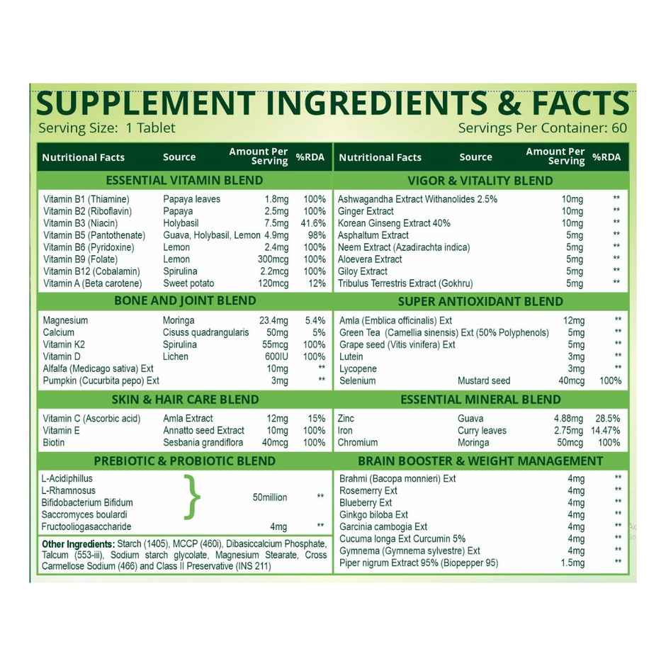 Vlado's Himalayan Organics Multivitamin With Probiotics 60 VEG Tablets