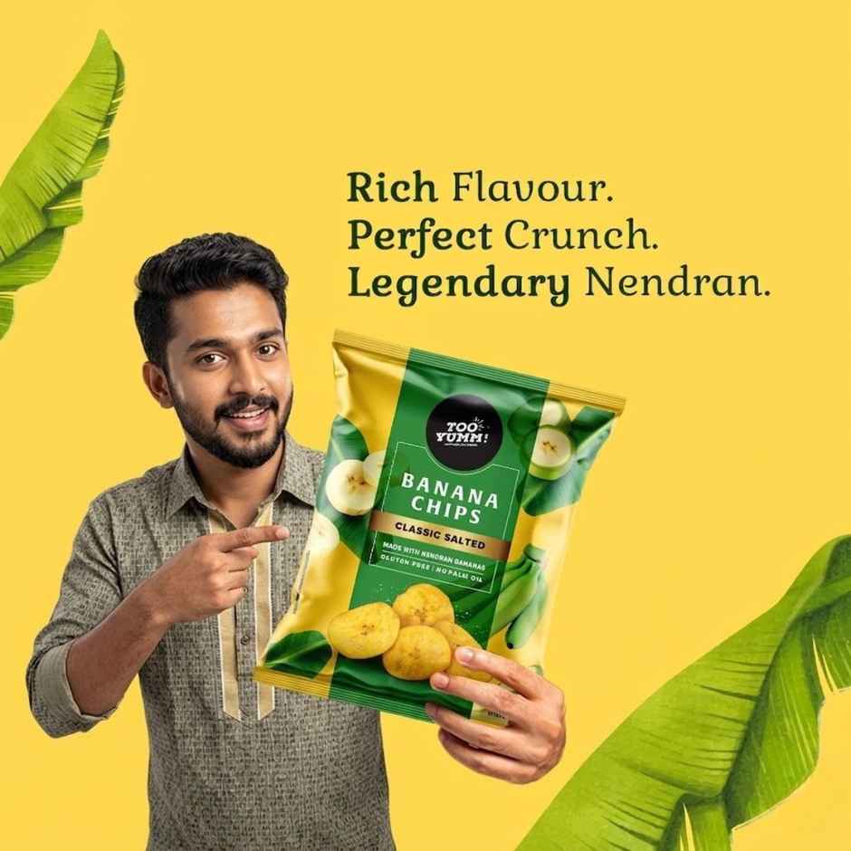 Too Yumm Classic Salted Banana Chips Made From Premium Nendran Bananas, No Palm Oil Healthy Snacks Combo