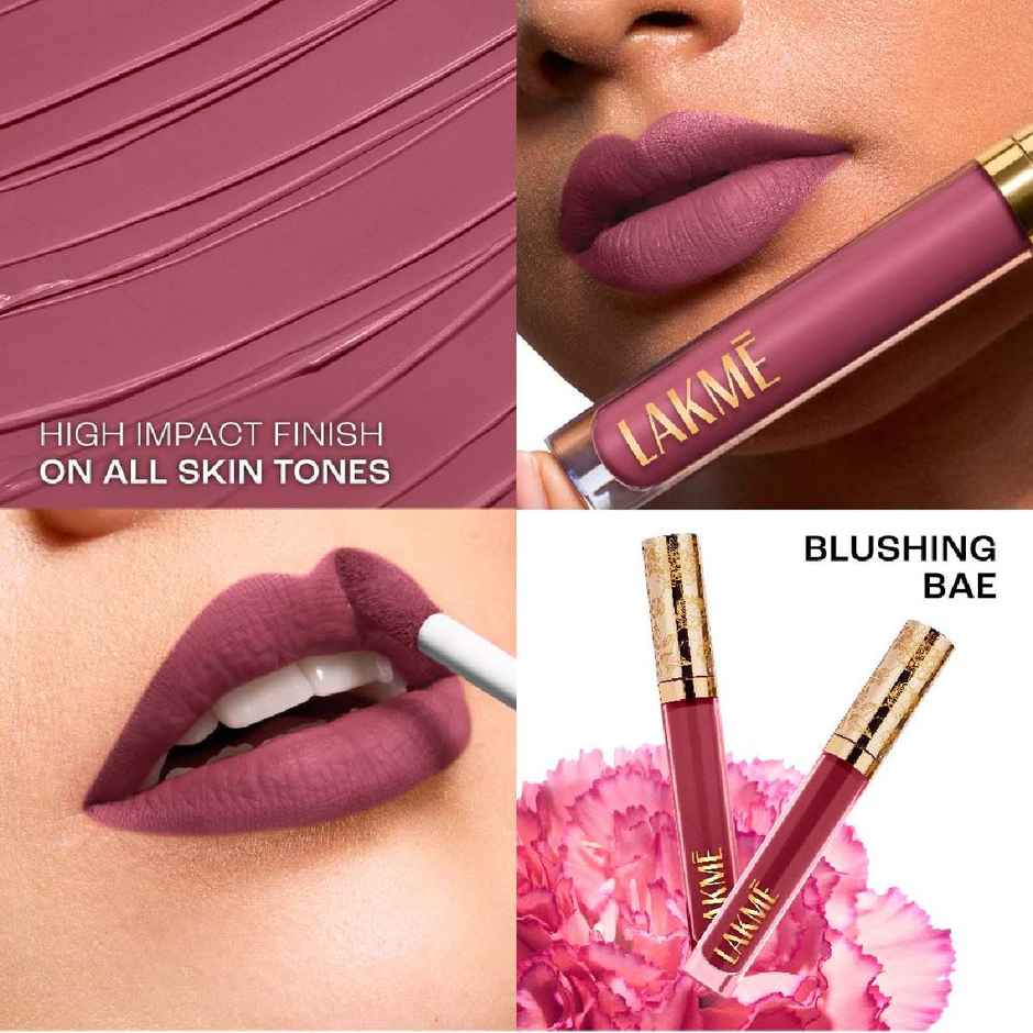 Lakme Rouge Bloom Matte Lip Liquid Blushing Bae 204