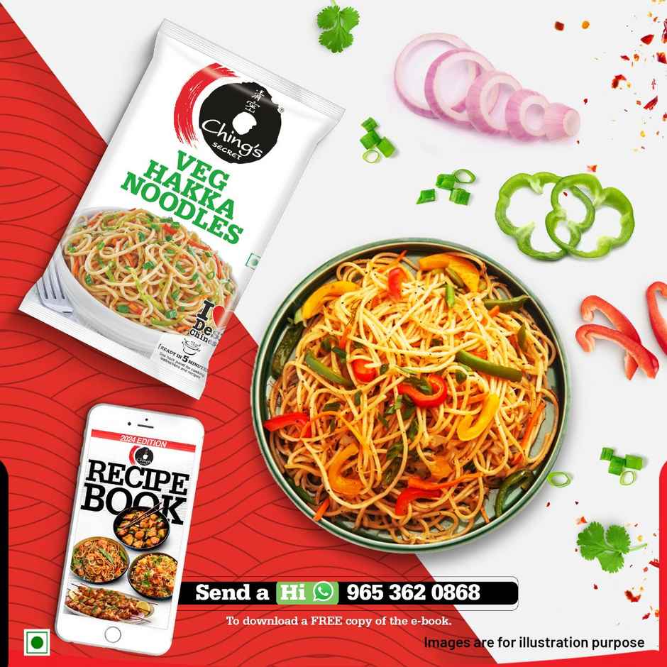 Ching's Secret Hakka Noodles with Masala, Not Fried, Air Dried