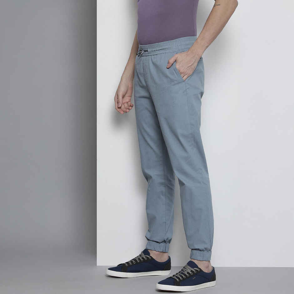 The Indian Garage Co Men Casual Slim Stone Blue Regular Jogger 30 | 0822-Rpstpjog-8