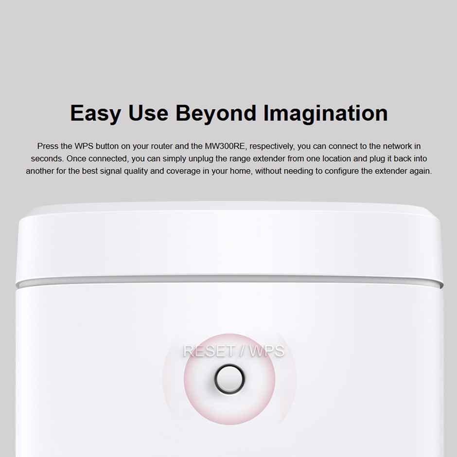 TP-Link MW300RE 300Mbps Whole-Home Wi-Fi Range Extender, Repeater, Booster, MIMO Technology