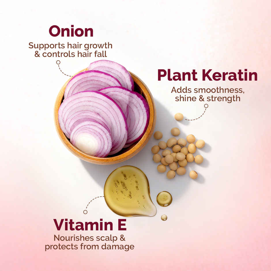 Mamaearth Onion Shampoo for Anti Hair Fall & Hair Growth with Onion Oil & Plant Keratin