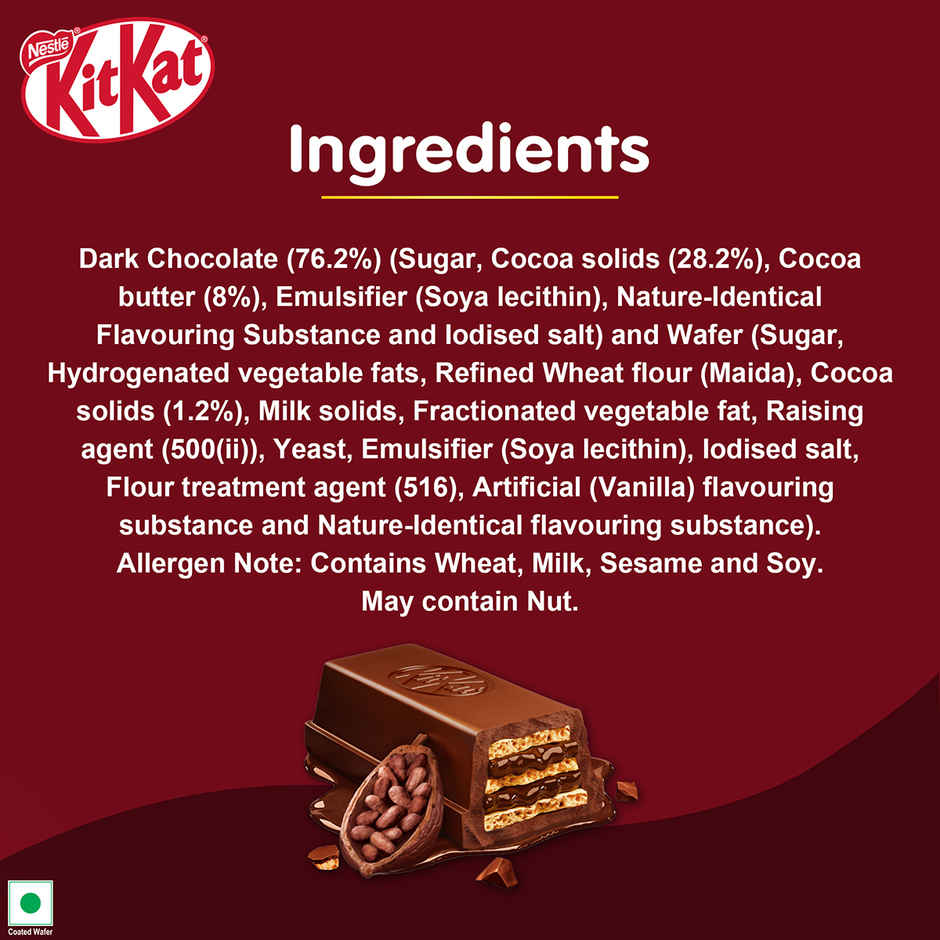 Nestle KitKat Delights Dark Choco Coated Wafer Bar