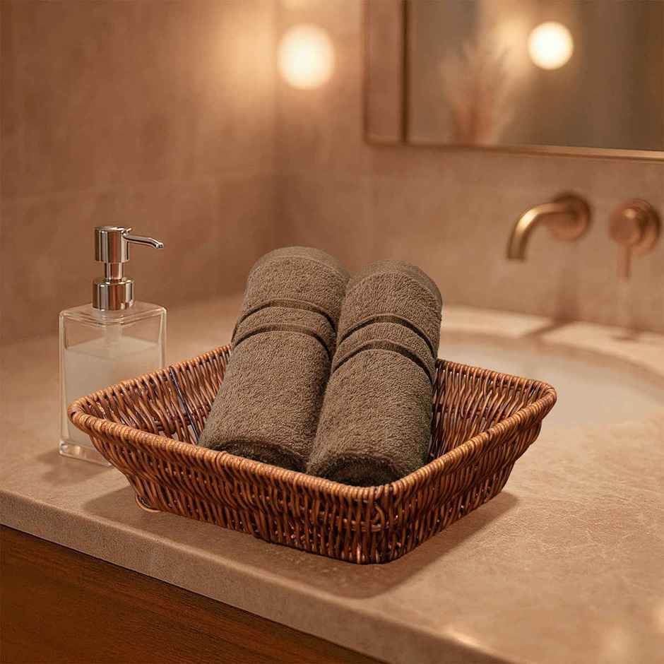 Mytrident Cotton Hand Towel | 400 GSM | Gym Towel Set - Coconut Shell