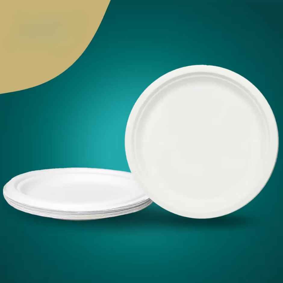 Bagasse Plate | Round | 7 inch | 25 pcs | Naturepac Combo