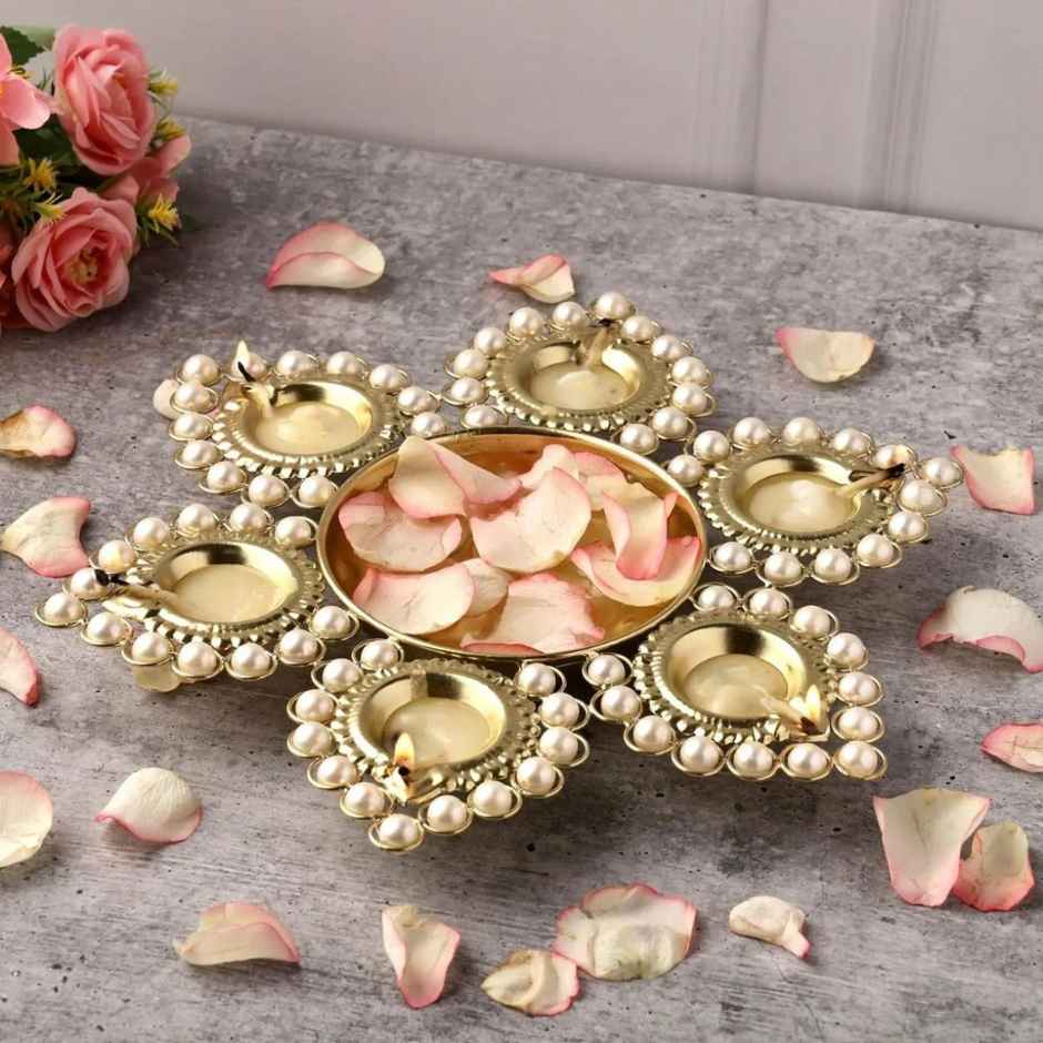 Urban Born Pearl Urli Bowl for Home Décor (12 inch )