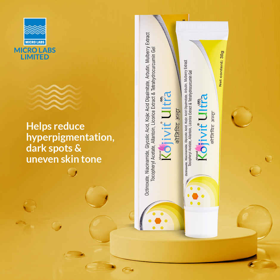 Kojivit Ultra Gel with Kojic Acid Dipalmitate, Niacinamide, Glycolic Acid For Dark Spots & Hyperpigmentation