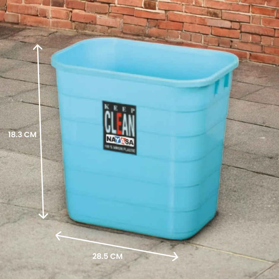 Nayasa Waste Paper Open Top Dustbin Durable Plastic Garbage Bin | Assorted