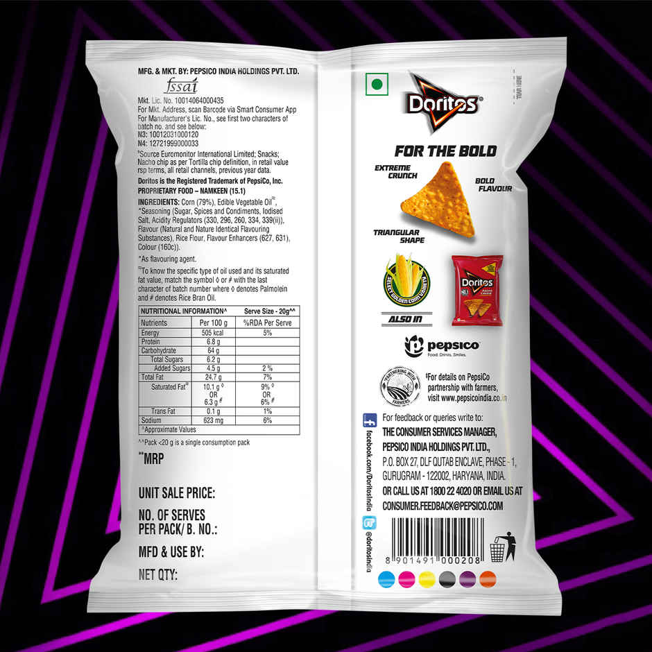 Doritos Nachos Sweet Chilli Flavour | Corn Chips