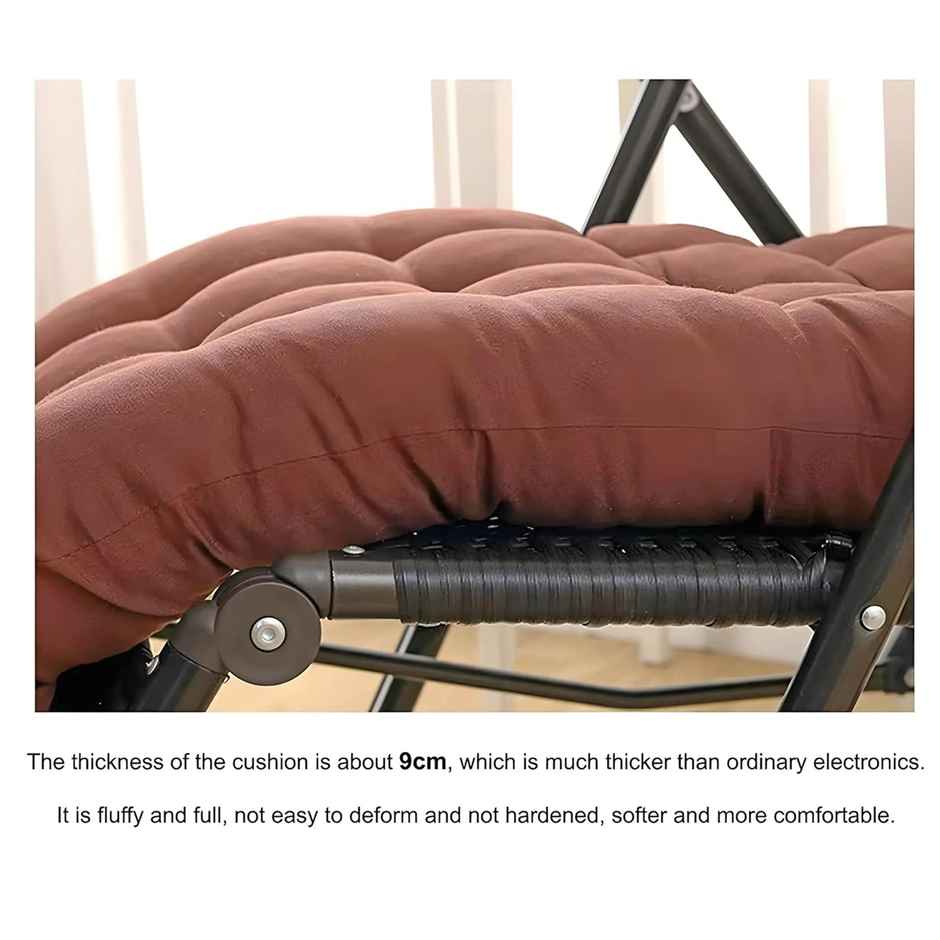 Kuber Industries Microfiber Long Quilted Chair Cushion | Back Rest Pillow | 45x91 CM | Brown