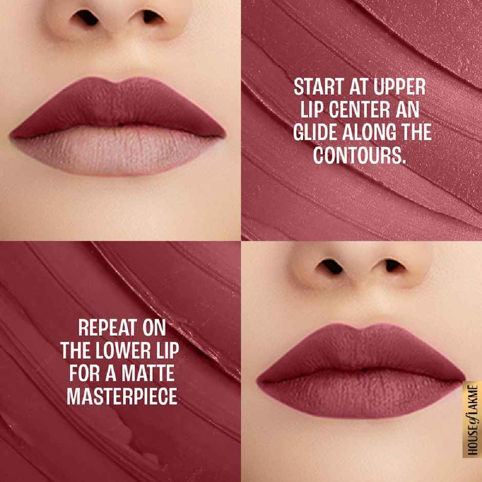 Lakme 9to5 Powerplay Priming Matte Lipstick, Lasts 16hrs, Rosy Sunday