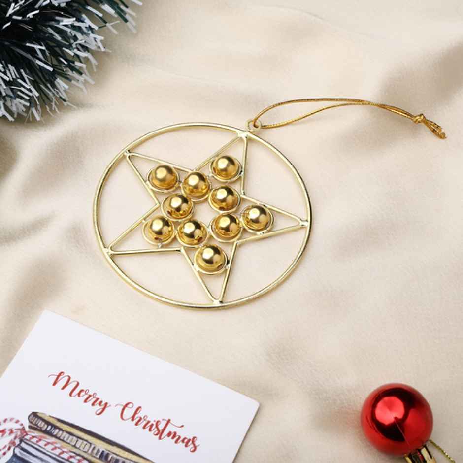 Urban Born Metal Christmas Ring Star Hanging Ornament For Christmas Decor