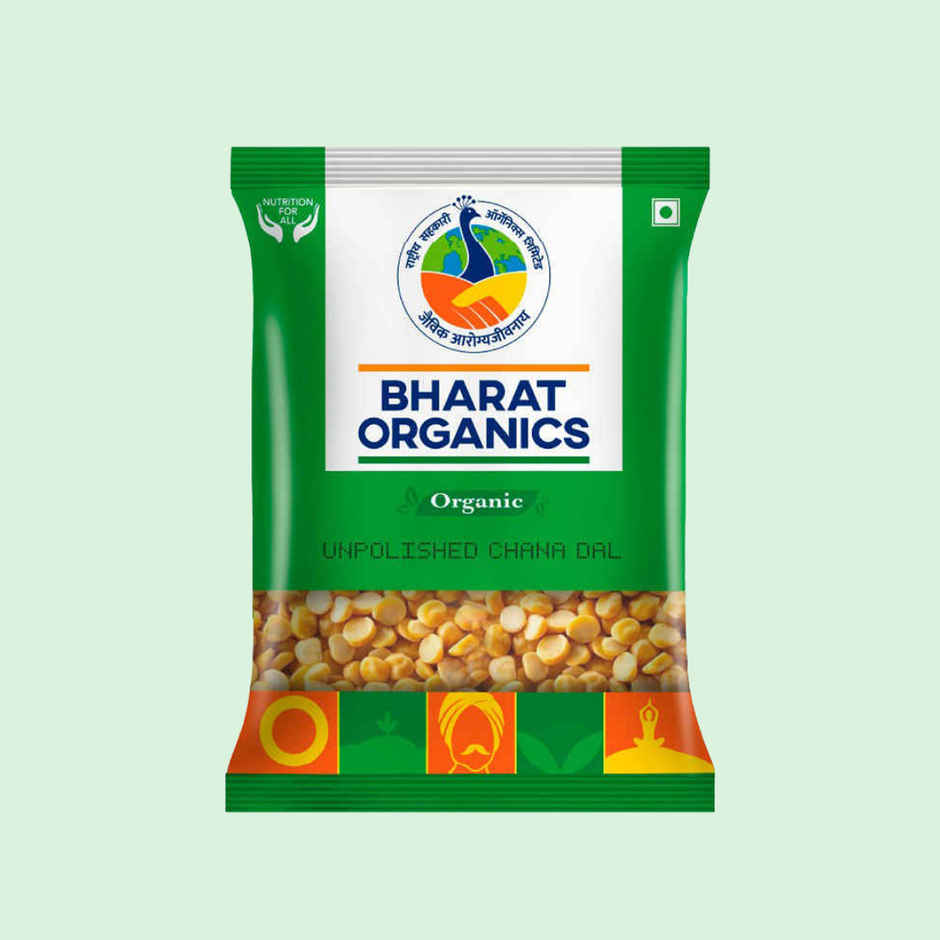 Bharat Organics Unpolished Chana Dal