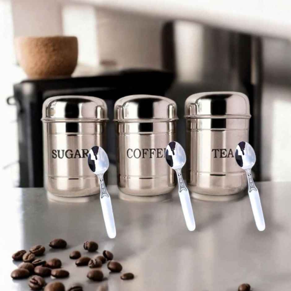 Stona Stainless Steel Spoon Set of 6 | for Spices, Canister