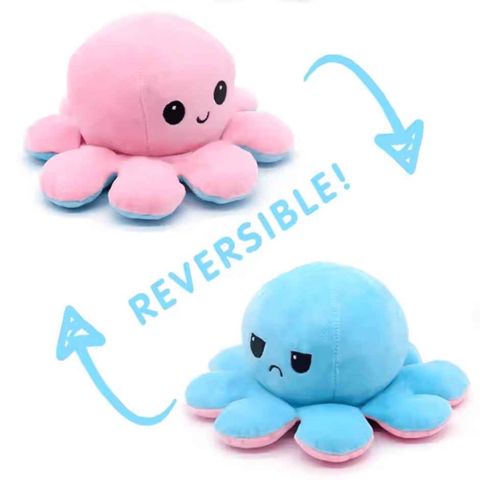 ToyTales REVERSIBLE Octopus Plush Toy | Cute Soft Toys | Cute Gift | Birthday Gift for Kids | Gift Baby | 25cm