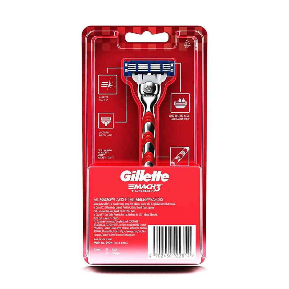 Gillette Mach 3 Turbo+ Special Edition Razor for Men