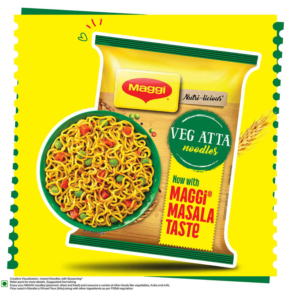 Maggi Veg Atta Noodles Made with Only Atta flour