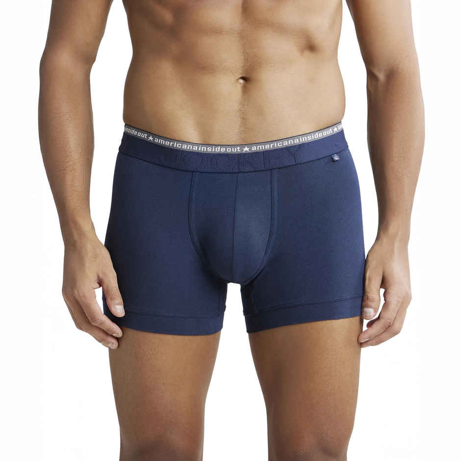 Jockey US60 Men's Super Combed Cotton Elastane Stretch Underwear Solid Trunk|Ultrasoft Waistband|PO2 | -S