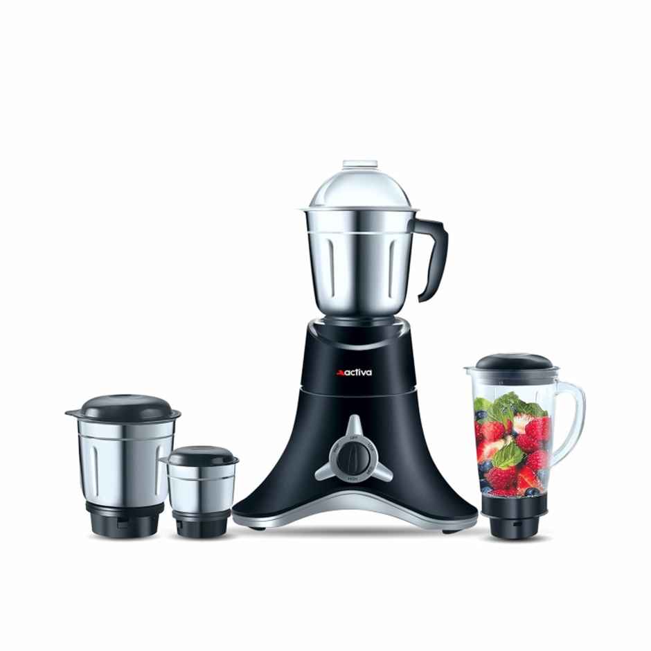 Activa Abs Super Chef 900 Watts Powerful Motor Mixer Grinder With 4 Jars | Black