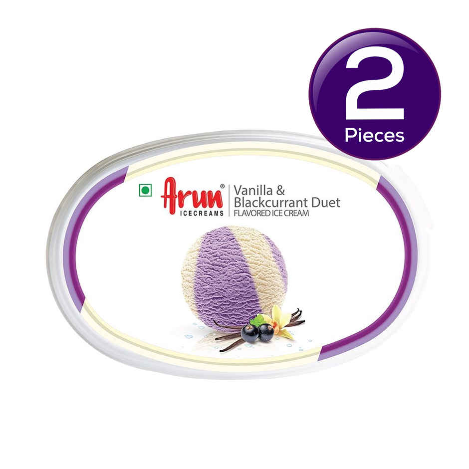 Arun Vanilla And Blackcurrant Ice Cream Cup Combo