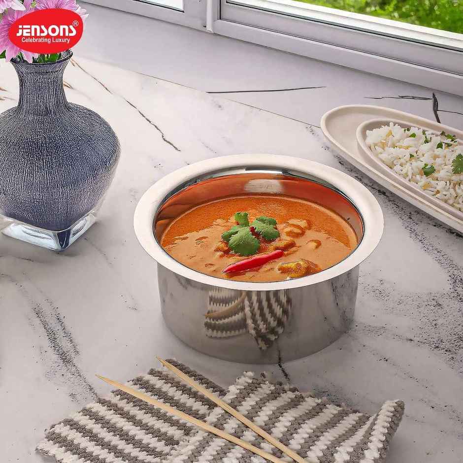 Jensons Stainless Steel Flat Bottom Tope 12 In Induction Compatible
