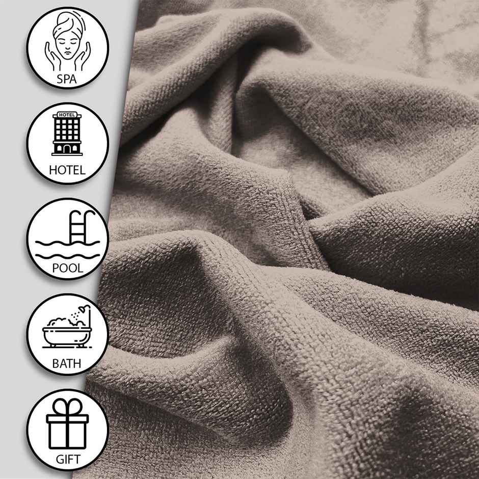 Sassoon Microfiber Large Bath Towel | Sandstone