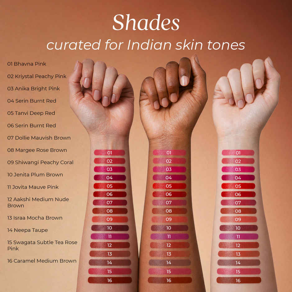 Just Herbs Ayurvedic Lipstick Micro-Mini Trial Kit | Multicolor