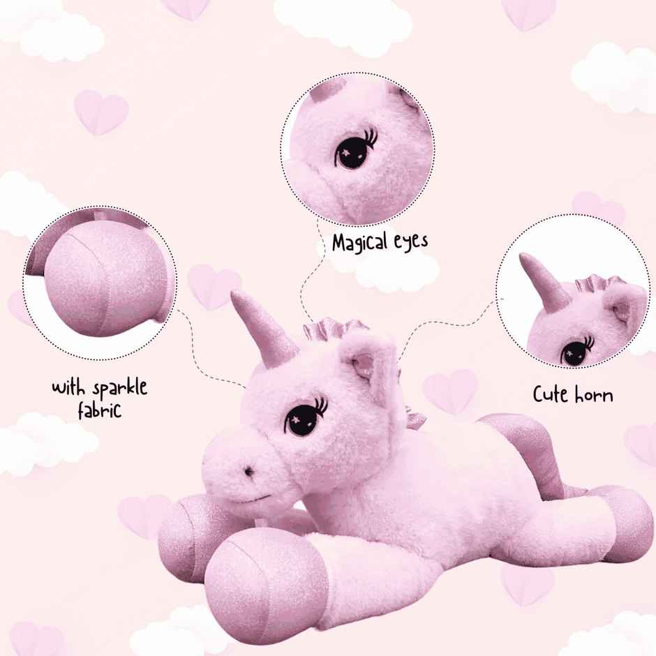 Toytales Glitter Unicorn 75cm | Cute Stuffed Animal | Birthday Gift For Girls | Soft Toy| Animal