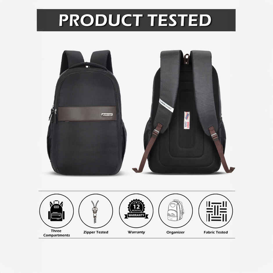 Lavie Sport Nexus Laptop Backpack | Black - 35L
