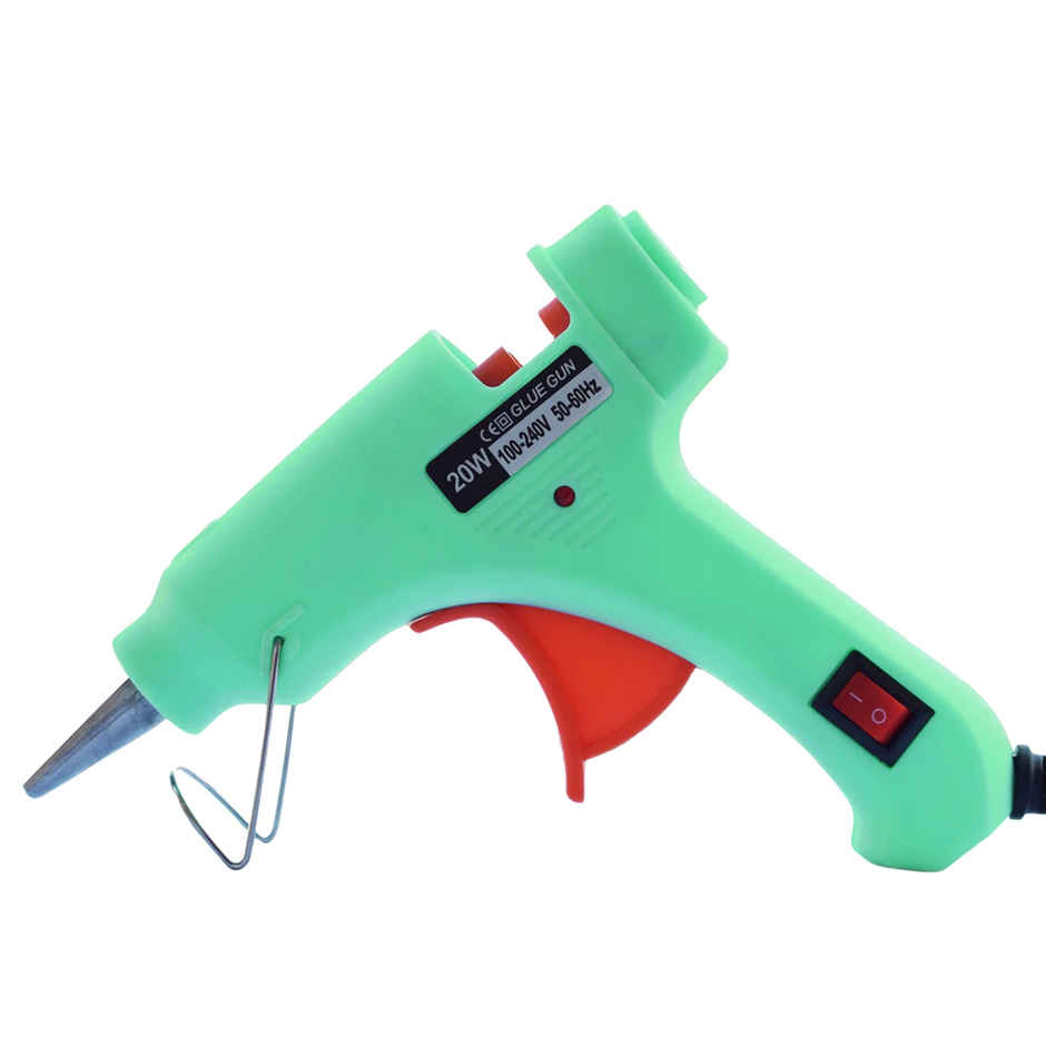 Themisto 20 Watt Mini Hot Melt Glue Gun With 10 Glue Sticks For Diy Art And Crafts