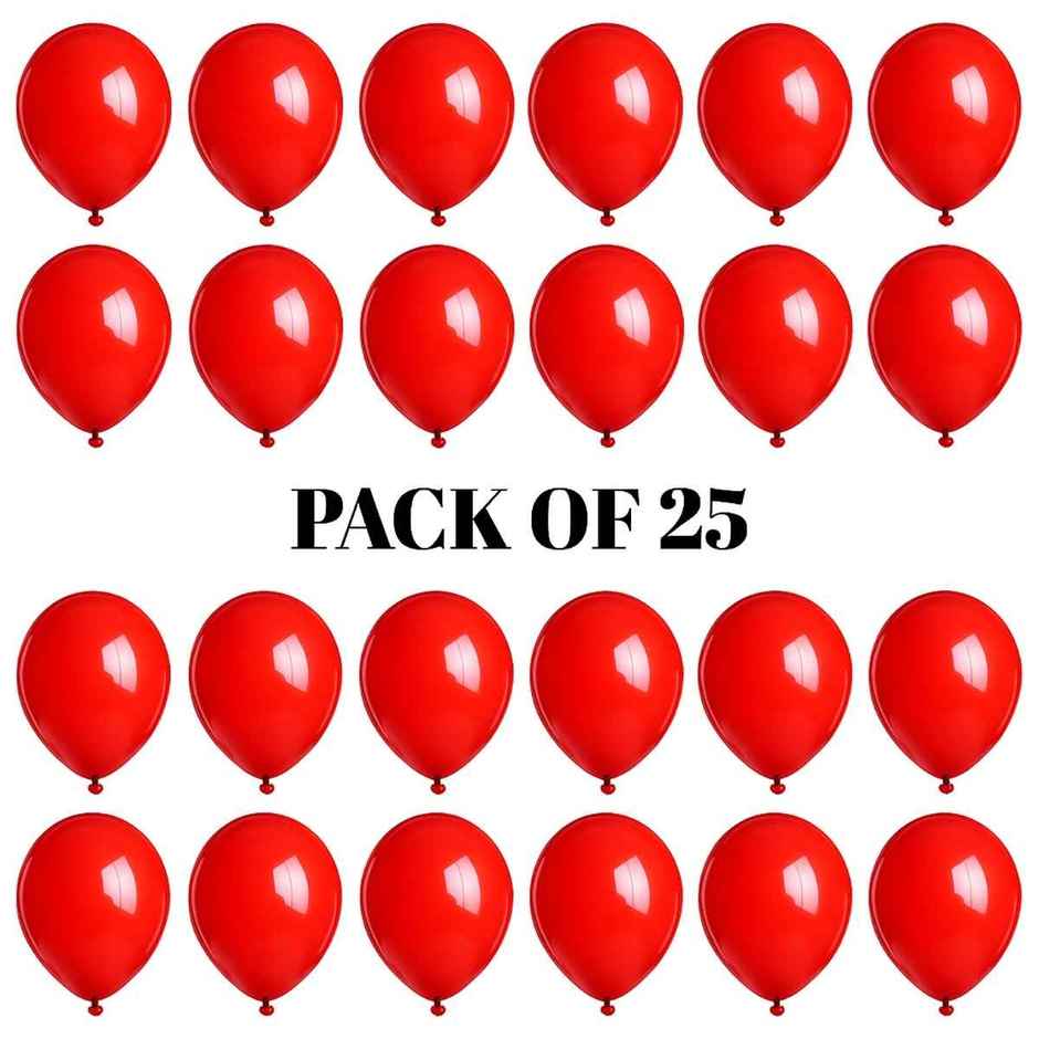 Latex Party Balloons | Red | Birthday Decoration Pack | Propcon
