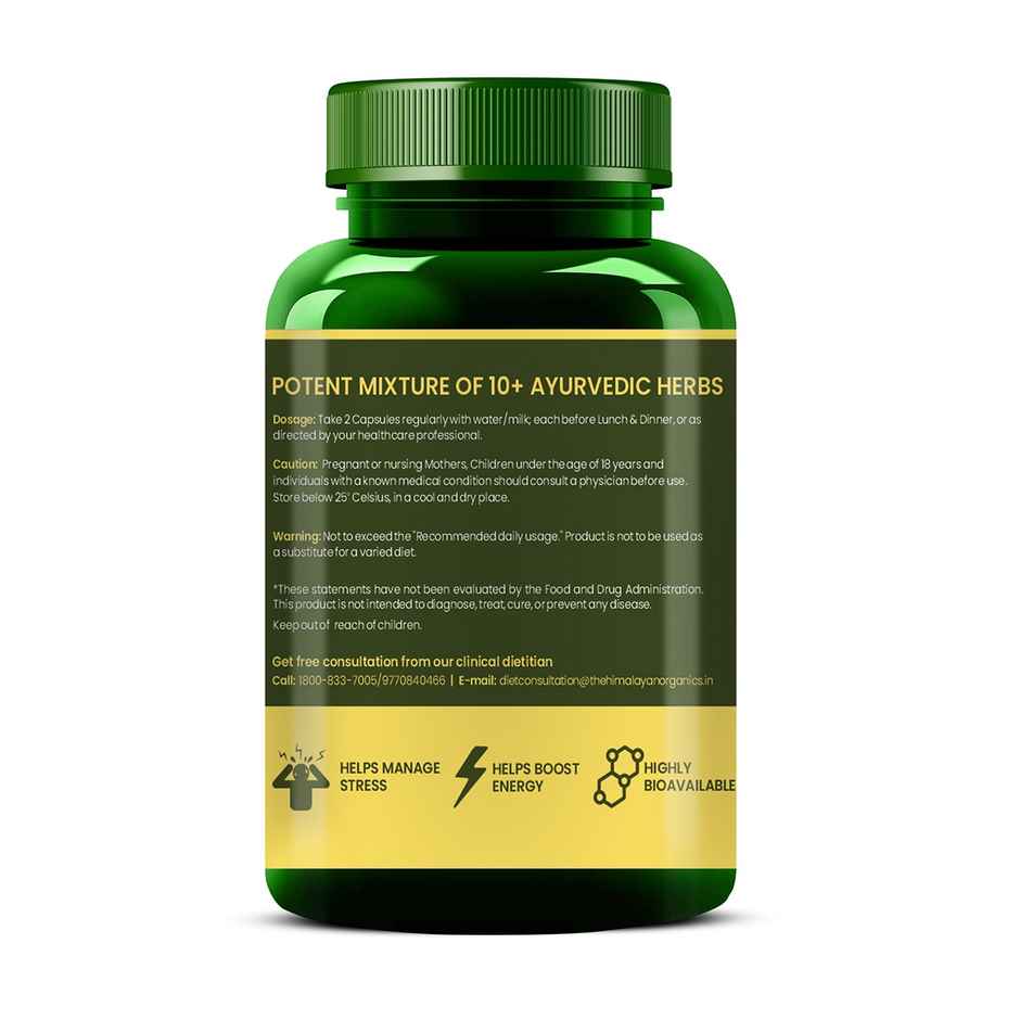 Himalayan Organics Pure Shilajit 60 VEG Capsules