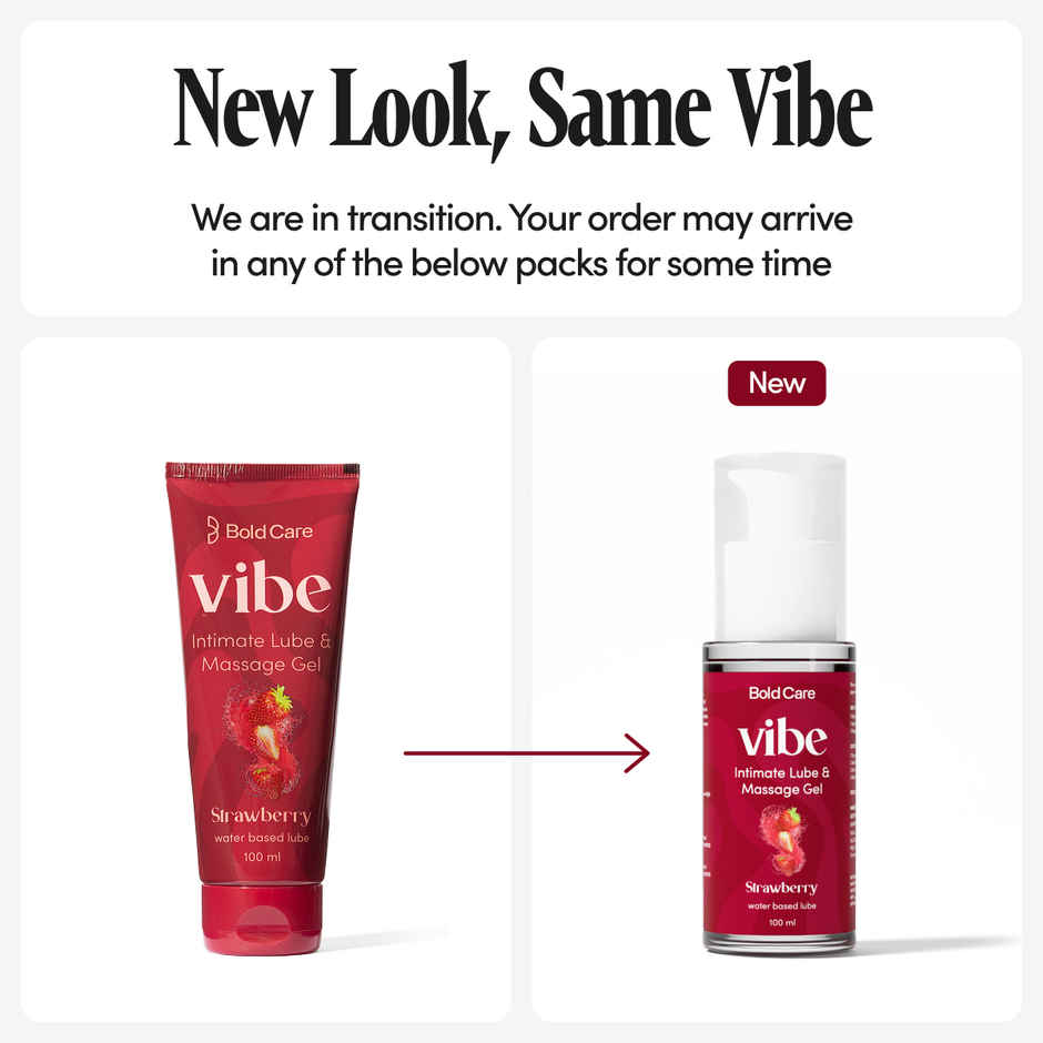 Bold Care Vibe - Strawberry Flavoured Water-based Intimate Lube