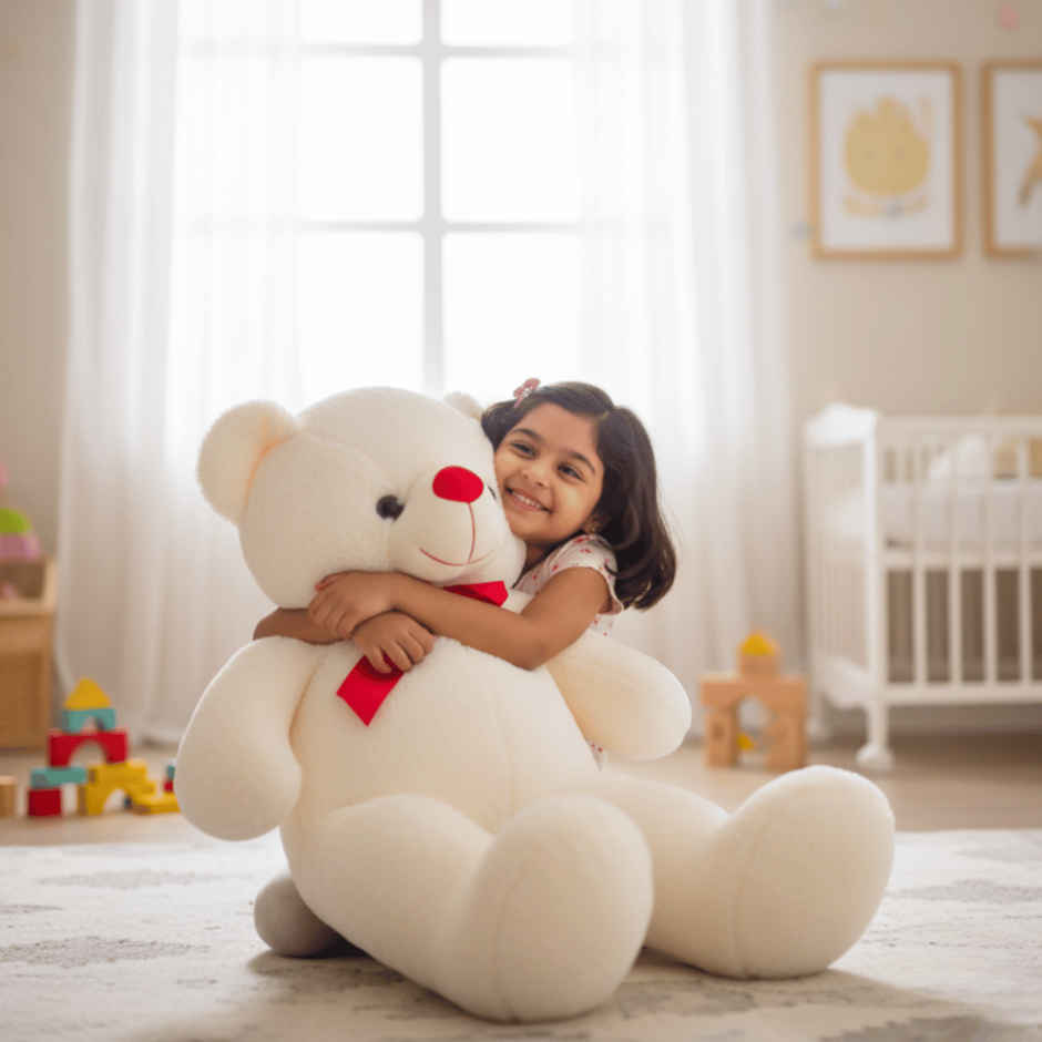 Toytales Soft Toy Teddy Bear | Cute Stuffed Animal Plushie | Toys For Kids 95 cm