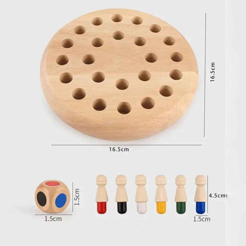 Fablue Wooden Memory Match Stick Chess Game Set Board Game for Kids | Learning Toy | 3+ years