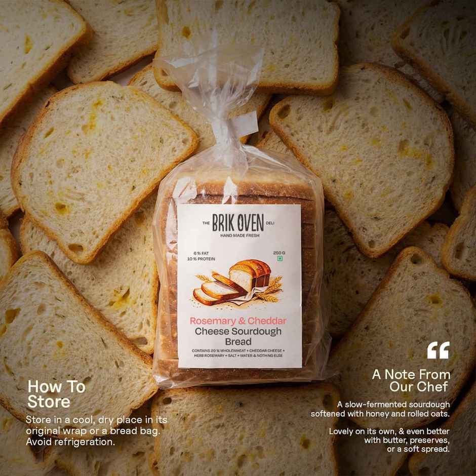 Brik Oven Rosemary & Cheddar Cheese Sour Dough Bread
