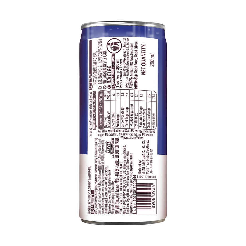 Nescafe Cafe Style Cold Coffee Vietnamese Latte