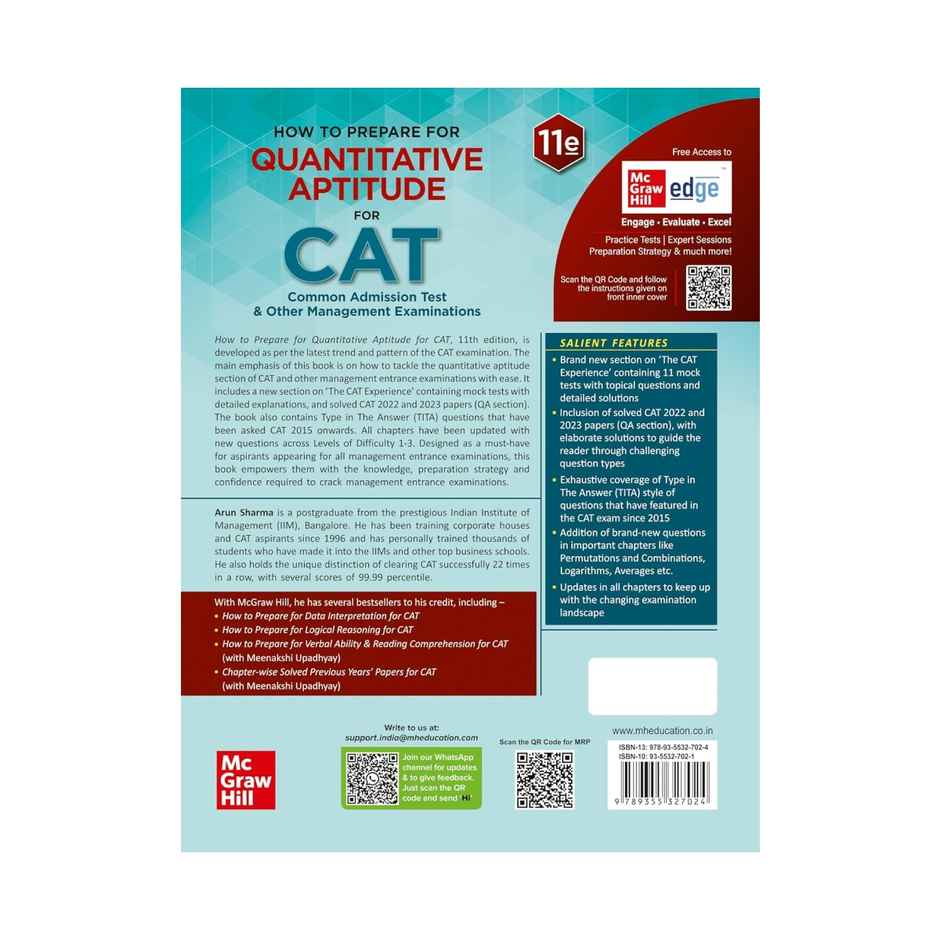 Quantitative Aptitude for CAT | 11th Edition | Arun Sharma | McGraw Hill