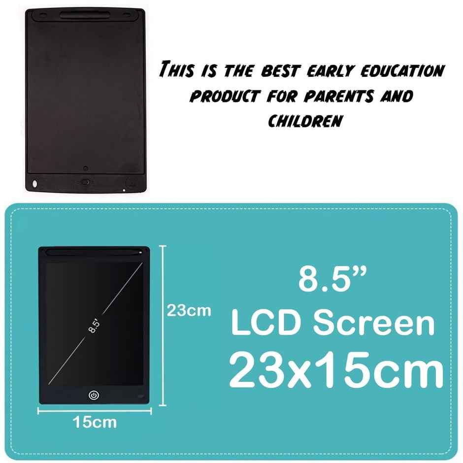 Bestor LCD Writing Tablet Kids Toys - 8.5 Inch Learning Drawing Board Toys for 3 4 5 6 7 8 Year Old Boys Girls Birthday Gifts, Toddler Educational Pad, Notepad/E-Writer - Black