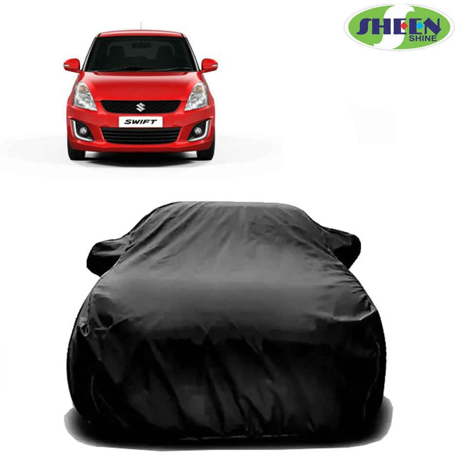 Sheen SCCBLACKSH24 Car Cover For Maruti Swift (With Mirror Pockets) (Black)