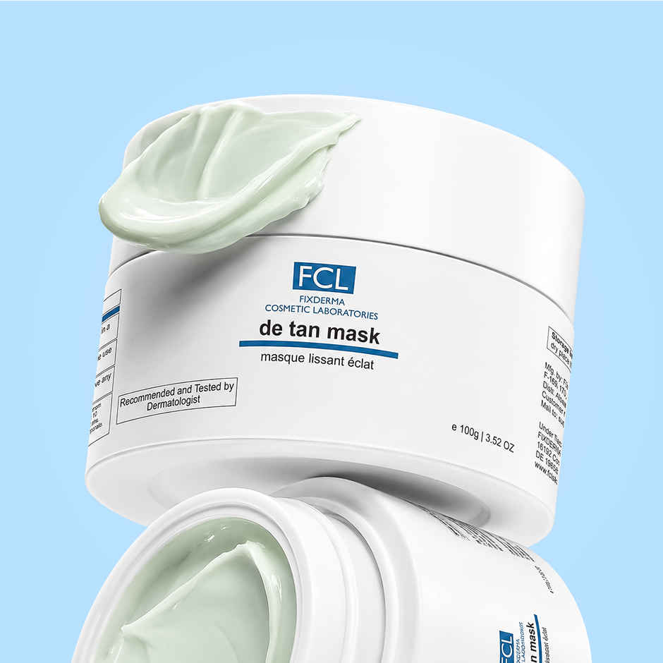 FCL Fixderma De Tan Mask For Tanning & Dark Skin | Cleans Pores | Removes Blackheads | Improves Skin Tone
