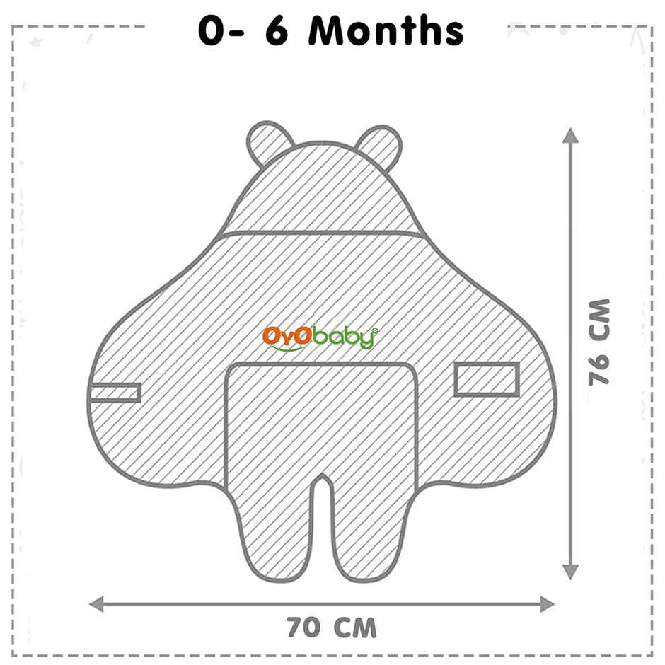 Oyo Baby Hooded Baby Blanket Star Blue, 76Cm X 70Cm