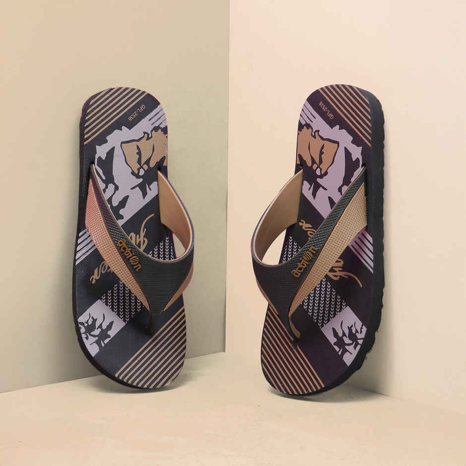 Action Men's Gfl-2538 Slippers | Evening Walk | Bathroom | Room Slippers | Mehandi Beige - UK 6