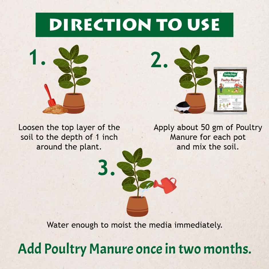 Garden Genie Poultry Manure | Organic Chicken Compost for Gardening | Manure for Plants